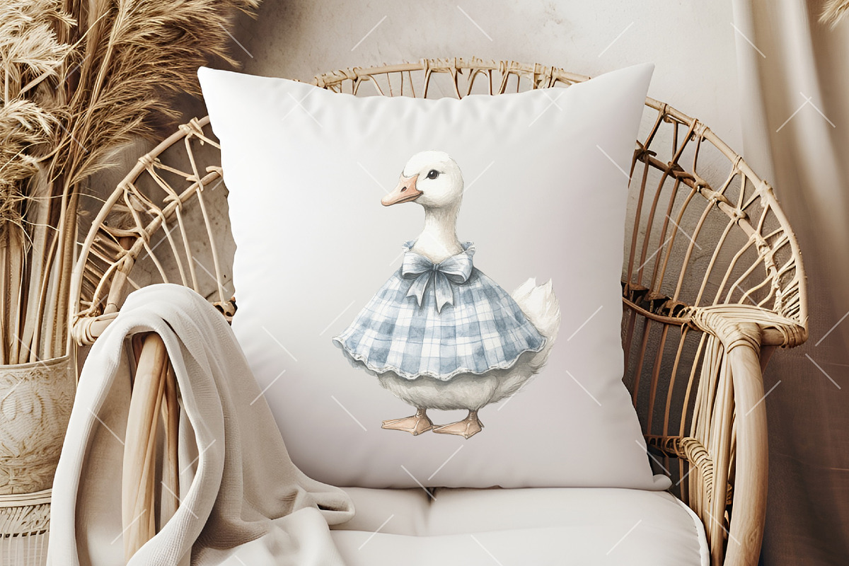 Watercolor Easter Goose Clipart, an Illustration by OK Design (Photo 4 of 6)