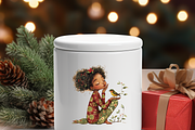 CHRISTMAS FOLK GIRL CLIPART, a Person Illustration by Daring Digies (Thumbnail 8 of 8)