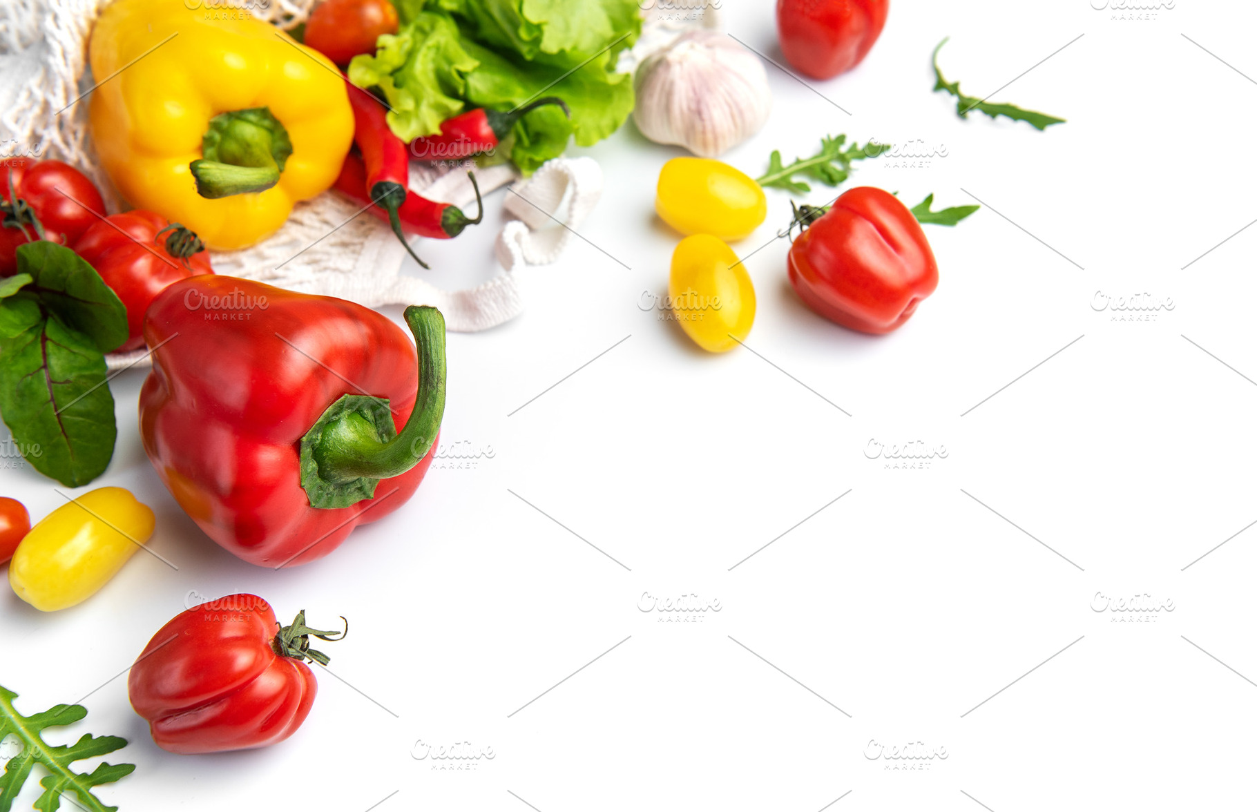 Assortment of fresh garden vegetables, perfect for healthy eatin, a Food & Drink Photo by Olena Rudo