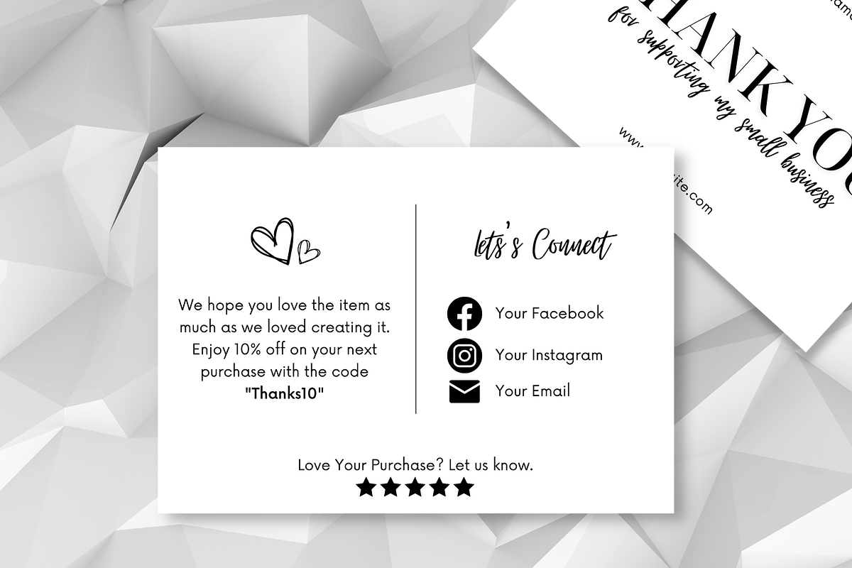 Thank You Card Canva Template, a Card Template by Visual Designs (Photo 2 of 3)