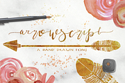 ArrowScript Font & Watercolor Bonus, a Script Font by WeLivedHappilyEverAfter (Thumbnail 1 of 8)