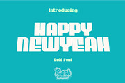 Happy Newyeah - Bold Display Font, a Sans Serif Font by Rashdrawn (Thumbnail 1 of 5)