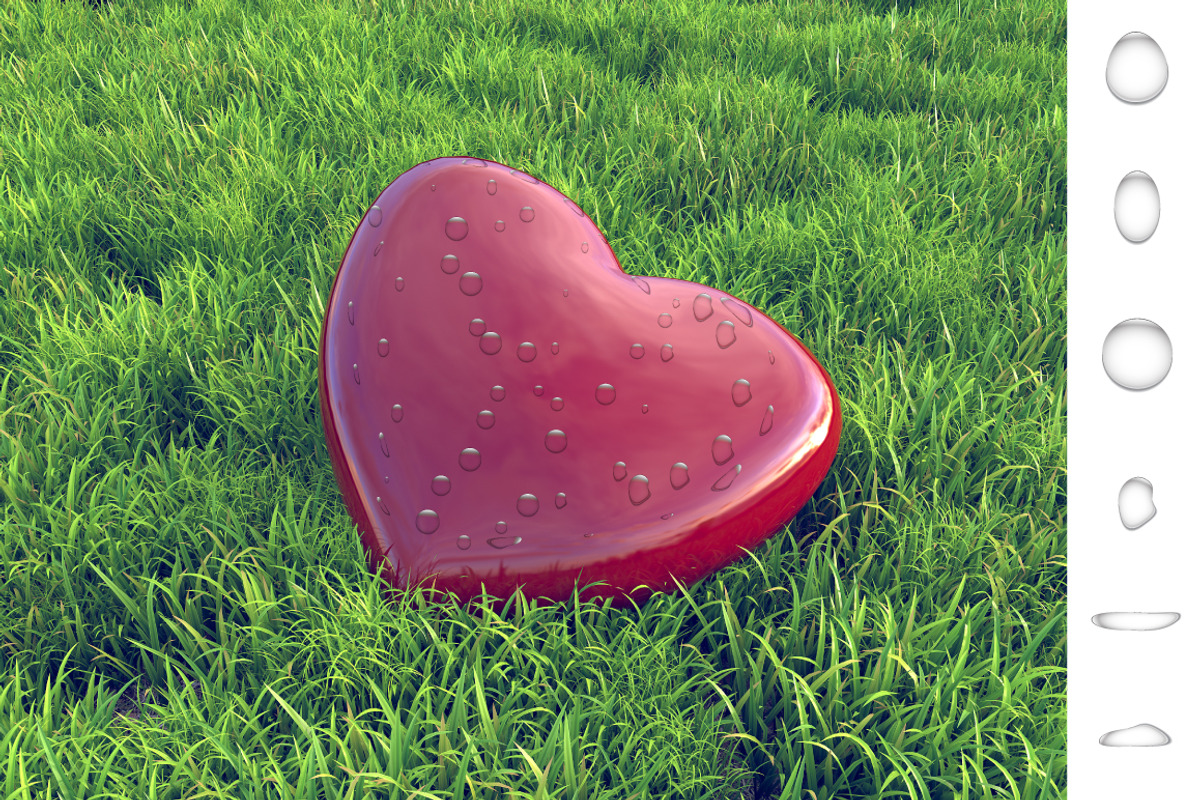 Brushes of water droplets (Ai) preview 3