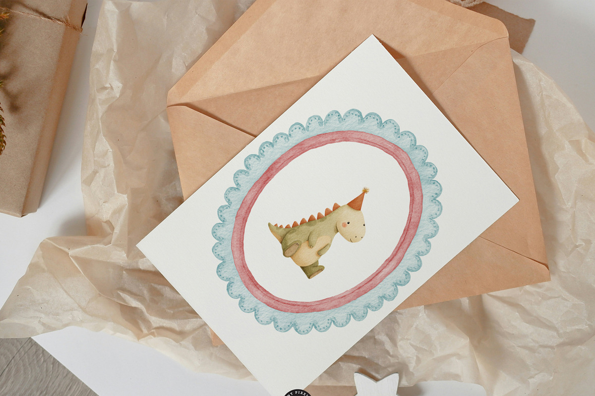 Dino Atelier Nursery Clipart, an Animal Illustration by PaintPixelCo (Photo 8 of 12)