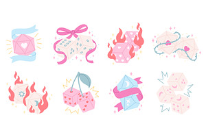 Game dices. Rpg gaming accessories, an Illustration by LadadikArt
