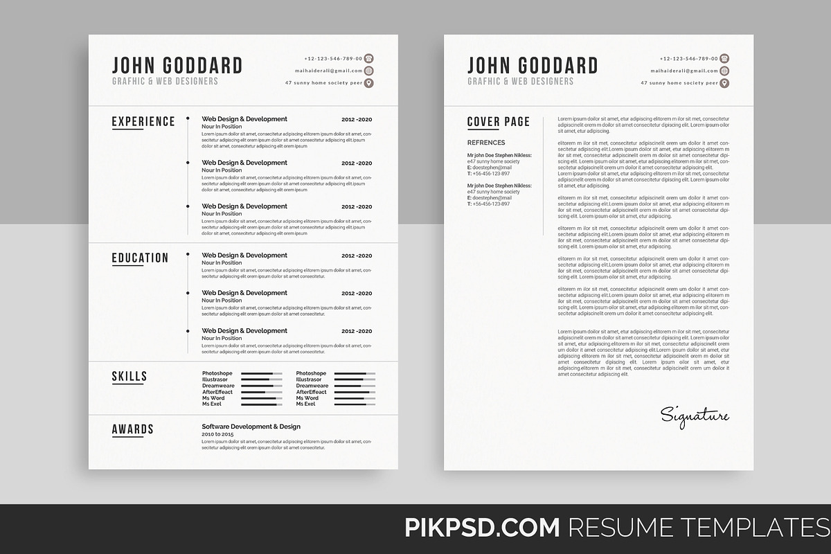 Interactive Resume / CV Template, a Resume Template by graphicforest (Photo 2 of 4)