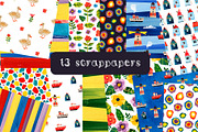Papercut collages - Watercolor Set, a Texture Illustration by Mashamashastu (Thumbnail 12 of 17)
