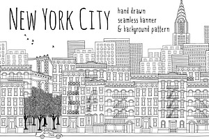 New York - Seamless Banner + Pattern, an Illustration by Franzi draws