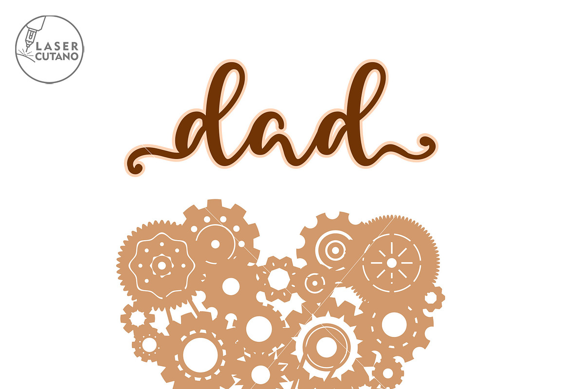 Dad Decorative Multilayer Template, a Templates & Theme by LaserCutano (Photo 5 of 8)
