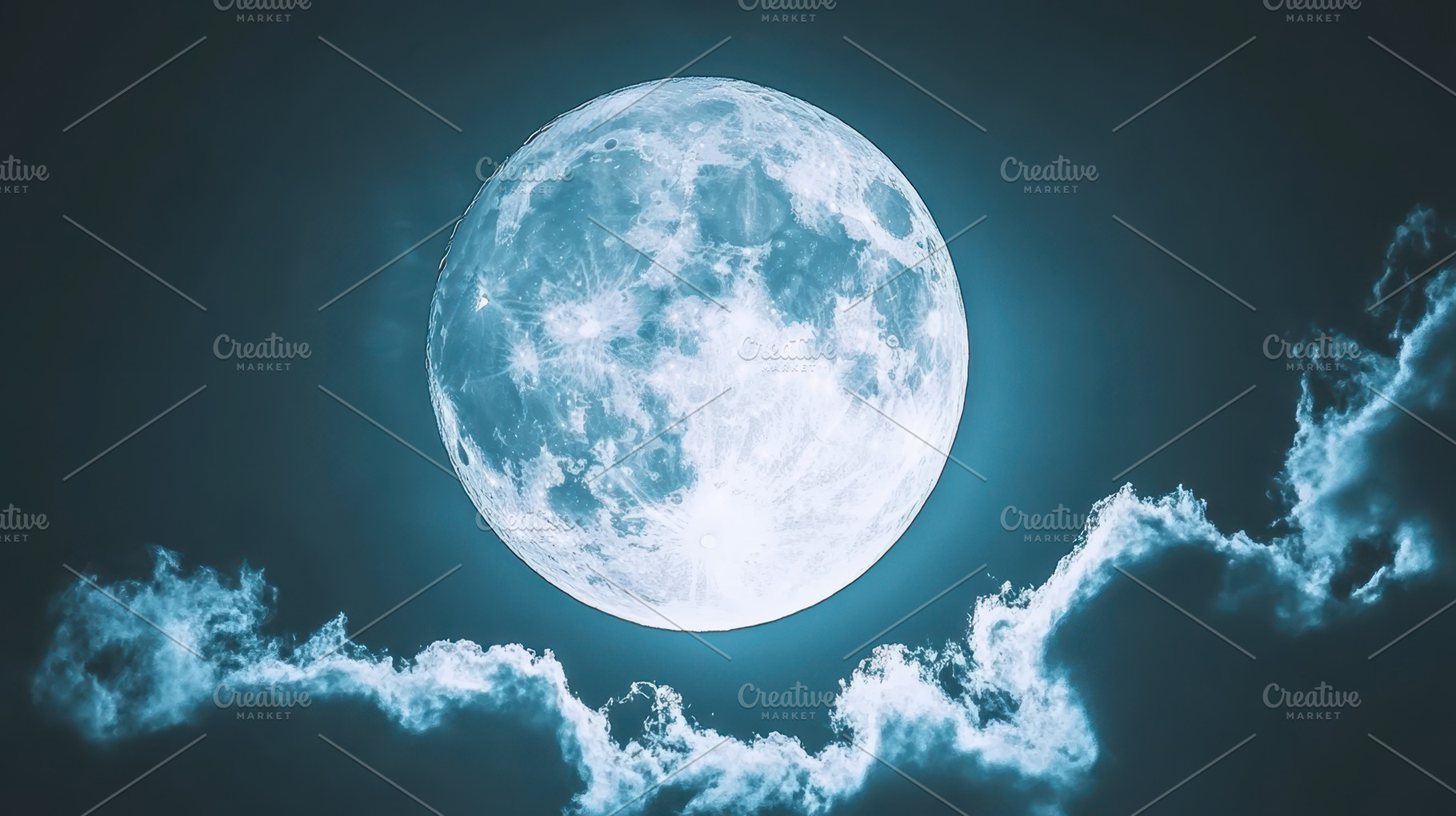 A full moon shining brightly over clouds in a starry night sky, symbolizing tra, a Nature Photo by Mashimara
