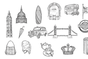london handdrawn collection, an Object Graphic by nikagraphic