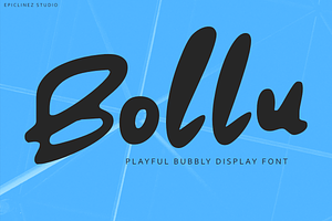 Bollu | Playful Bubble Display Font