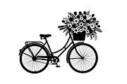 Flower Bicycle Silhouette Bundle, an Illustration by Gaye Art (Thumbnail 14 of 31)