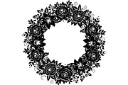 Black Floral Wreath Frame Set, an Illustration by Designer_Momina (Thumbnail 17 of 20)