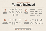 36 Hand-Stitched Graphic Accents, an Object Graphic by Designs24hr (Thumbnail 2 of 7)