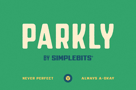 Parkly — Vintage-y display font, a Sans Serif Font by SimpleBits®