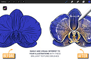 33 Textured Finish Procreate Brushes, a Brush Add-On by Riveros Illustration (Thumbnail 4 of 10)
