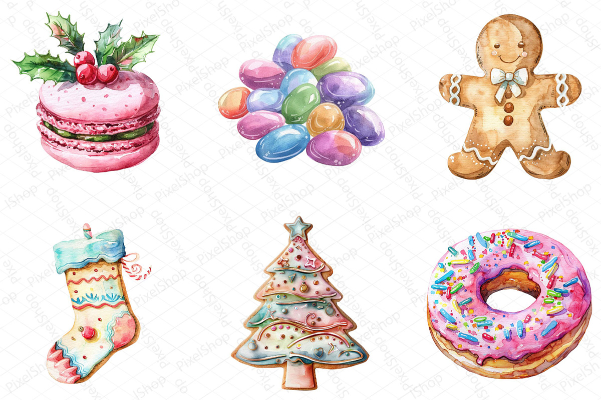 Pastel Christmas Cookies & Candy Cli, an Illustration by DreamPrint404 (Photo 4 of 6)