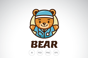 Doctor Bear Logo Template