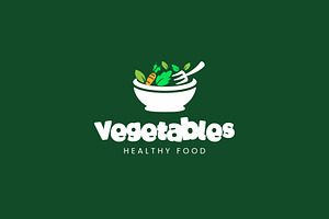 Salad icon template illustration