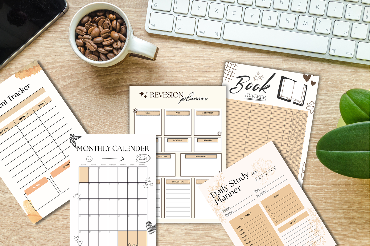 Canva Aesthetic Student Planner, a Stationery Template by WynterLife Studio (Photo 9 of 9)
