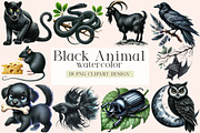 Black Animal Clipart, Animals Svg Pn, an Illustration by DreamArtGraphic (Thumbnail 1 of 4)