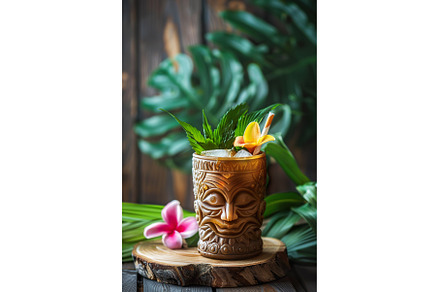 Tropical Tiki Drink with Citrus and, a Food & Drink Photo by Lermont51