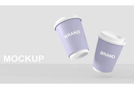 3D Purple coffee cups with closed, a Food & Drink 3D Model by Marozhkastudio