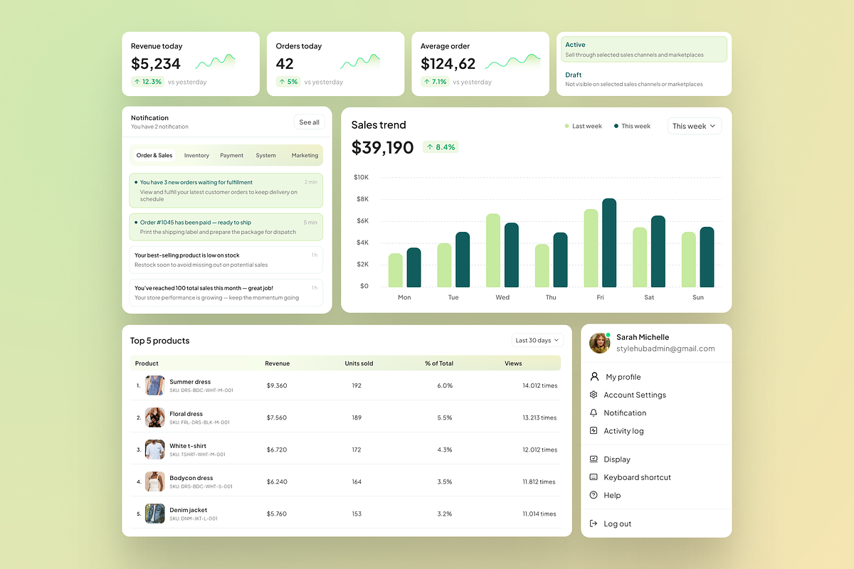 Storeflow - SAAS Store Management UI, a Landing Page Template by Agensip Design Agency (Photo 8 of 10)
