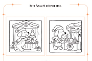 Dachshund Christmas Shop Coloring, a Seasonal Illustration by Design Station (Thumbnail 2 of 3)