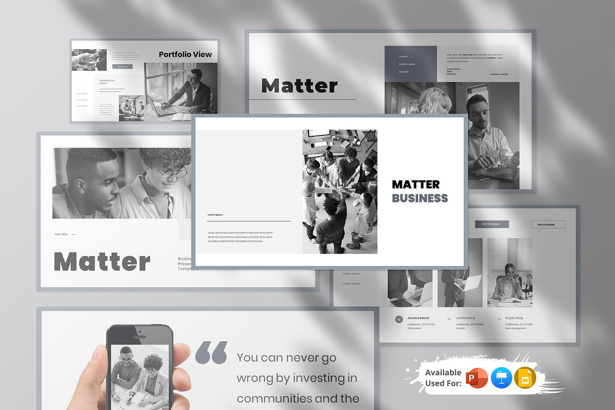 Matter Presentation Template, a Presentation Template by Analogous Temp (Photo 1 of 5)