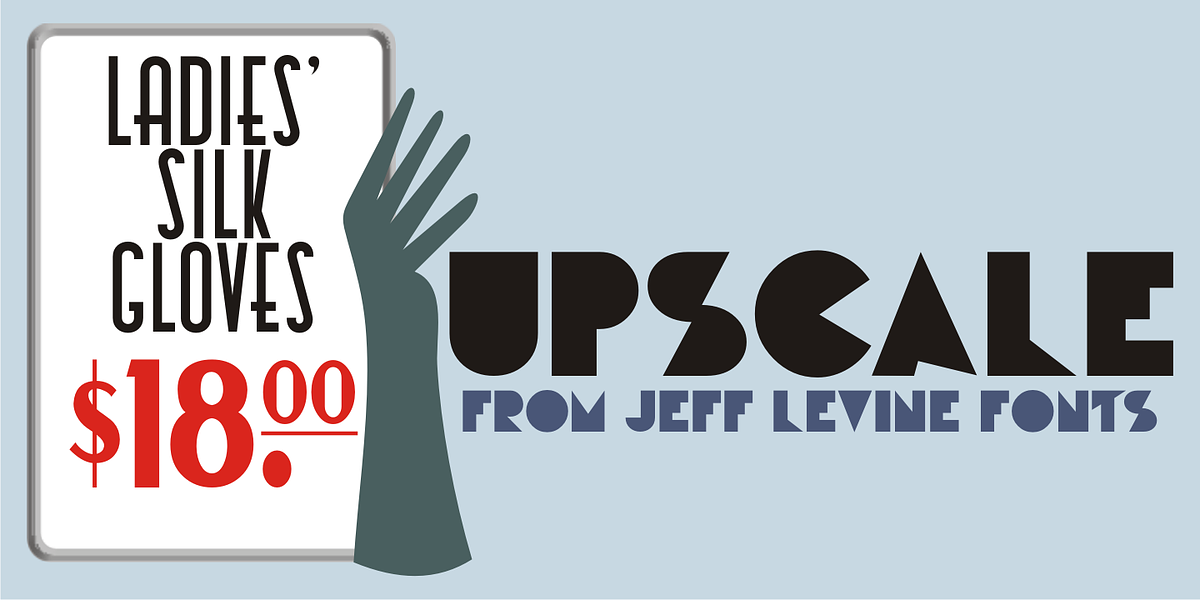 Upscale JNL, a Font by Jeff Levine Fonts