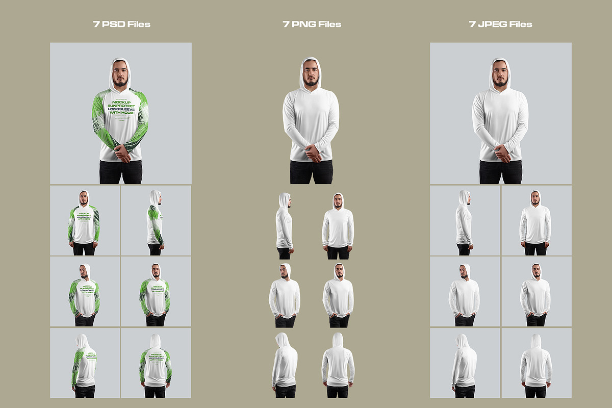 7 Men's Mockups Long Sleeve T-Shirt, a Shirt Mockup by Grow Design Craft Studio (Photo 7 of 7)