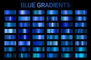 BLUE GRADIENTS COLOR PALETTE VECTOR, a Gradient Add-On by Juksy (Thumbnail 1 of 2)