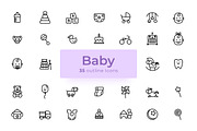 Baby - Icons Pack, an Outline Icon by Zomorsky (Thumbnail 1 of 2)