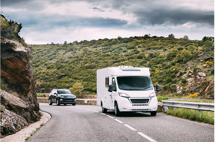 Motorhome Car Goes On Road On, a Transportation Photo by Our Amazing World