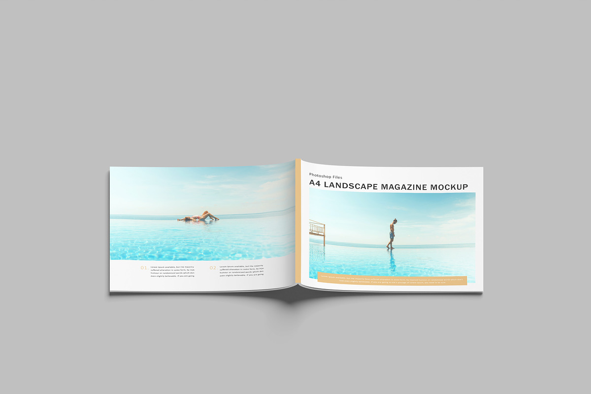 A4 Landscape Magazine Mockup, a Print Template by seramoe (Photo 7 of 8)