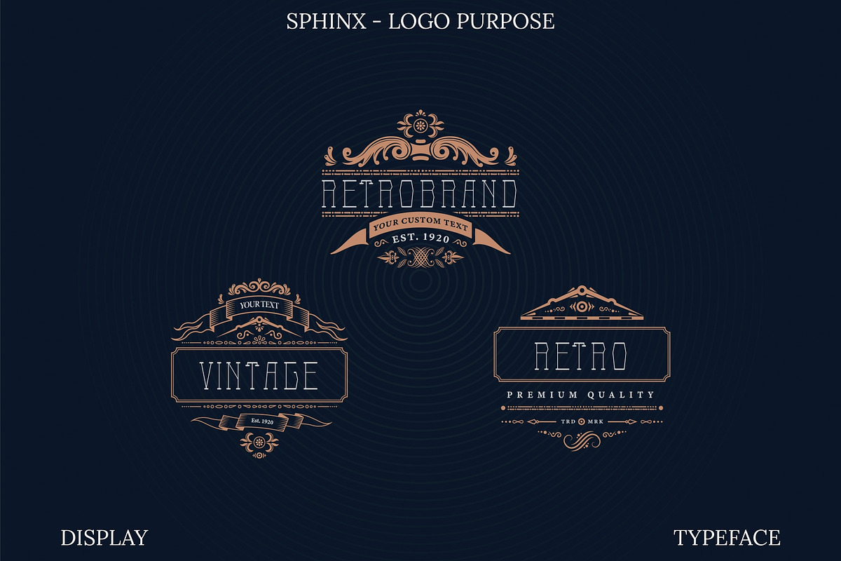 Sphinx Elegant Display Font, a Sans Serif Font by infernostudio3