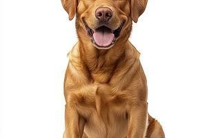 Golden Labrador Retriever Dog Sittin, an Animal Photo by Pixeness Studio