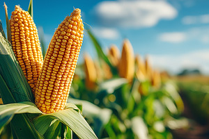 Ripe corn cobs on a field in sunny, a Nature Photo by MistyDay
