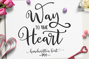 Way to the Heart, a Script Font by Larin Type Co. (Thumbnail 1 of 12)