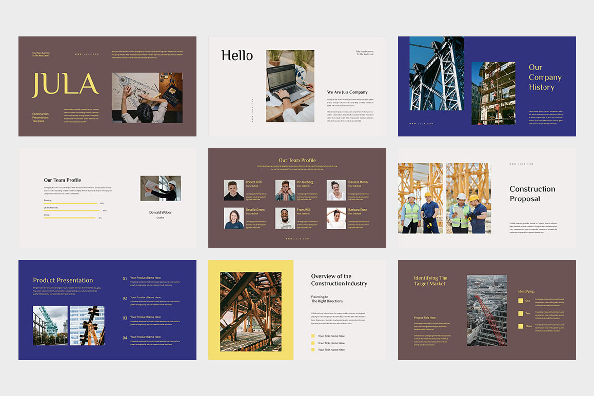 Jula : Construction Google Slides, a Presentation Template by Punkl Camp (Photo 2 of 9)