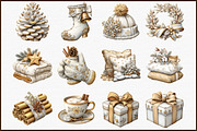 Watercolor Cozy White Christmas Clip, an Illustration by Sublimation Artist (Thumbnail 3 of 6)