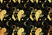 Celestial Gold Mystic Digital Paper, an Illustration by Digital Curio (Thumbnail 7 of 7)