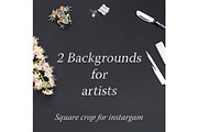2 Black Backgrounds for Artists, a Mockup by Sunny Design (Thumbnail 1 of 3)