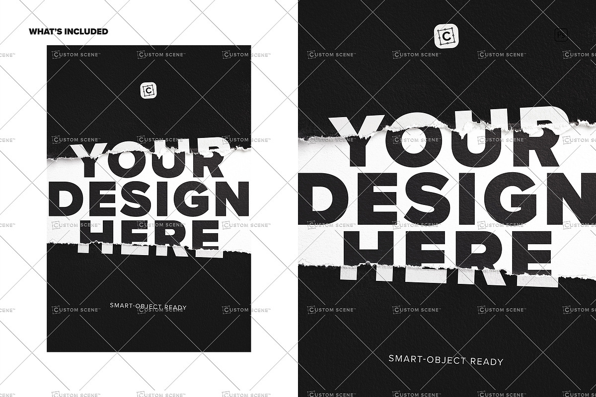 Torn Paper Poster Photo Effect, a Product Mockup by Custom Scene (Photo 10 of 10)