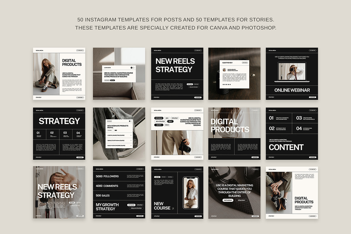 200 Instagram Templates for Coaches, a Social Media Template by Instprofi | Studio Estimo (Photo 15 of 16)