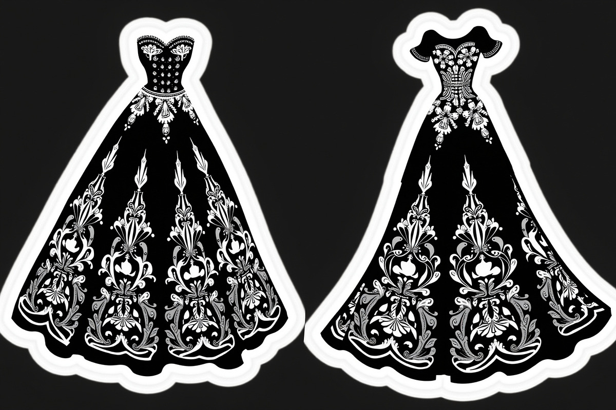 Fashion Dress Silhouette Bundle, an Illustration by BIPLOB EXPERT (Photo 11 of 21)