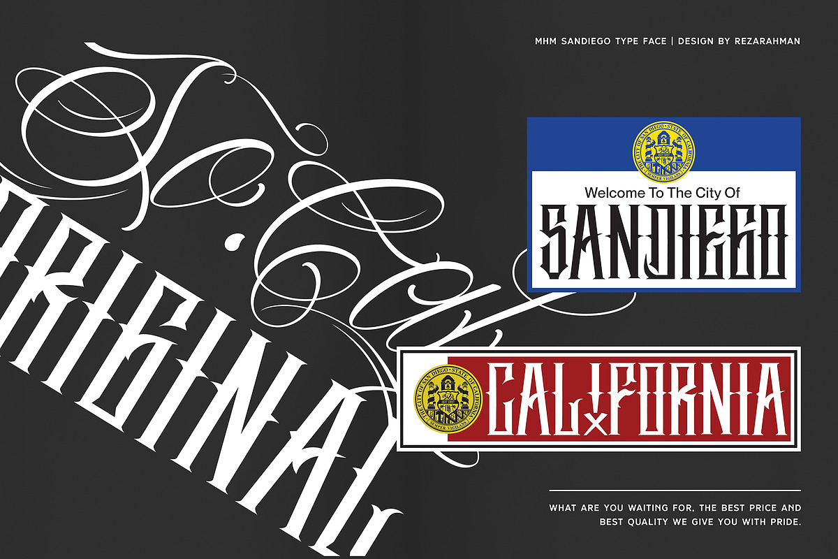 MHM Sandiego, a Blackletter Font by letrasdegs (Photo 4 of 4)