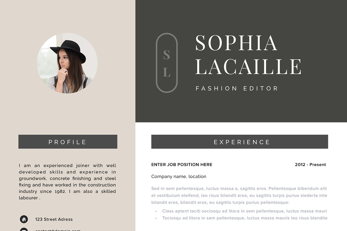 Resume Template 1, 2 page Abbey Road, a Resume Template by Resume Angels (Photo 3 of 9)